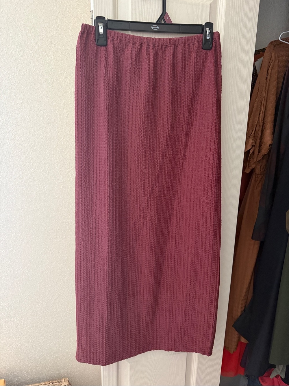 LOFT Textured Maxi Skirt in Dusty Rose